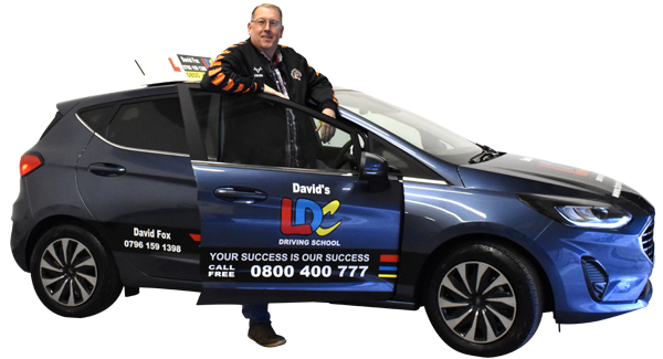David Fox's driving school car